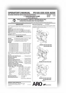کاتالوگ پمپ دیافراگمی آرو 1 اینچ فلزی EXPERT