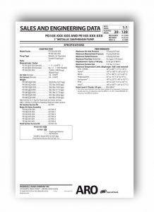 اطلاعات مهندسی پمپ دیافراگمی آرو سایز 3/4 اینچ فلزی سری EXPERT