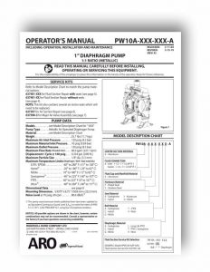 کاتالوگ پمپ دیافراگمی آرو 1 اینچ تخصصی سری PW