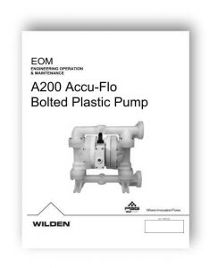 کاتالوگ پمپ دیافرگمی 1 اینچ ویلدن مدل A200P سری ADVANCED PLASTIC