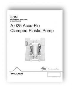 کاتالوگ پمپ دیافراگمی 1/4 اینچ ویلدن مدل A025 سری ORIGINAL PLASTIC