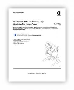 کاتالوگ پمپ دیافراگمی گراکو سایز ½1 اینچ مدل HS 1040 سری بهداشتی SANIFORCE