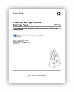 کاتالوگ پمپ دیافراگمی گراکو سایز 3 اینچ مدل 3250/3A سری بهداشتی SANIFORCE